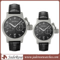 Japan Movement High Quality Stainless Steel Watch with Leather Strap